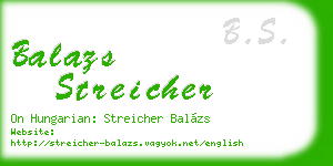 balazs streicher business card
