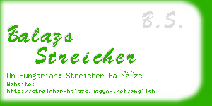 balazs streicher business card